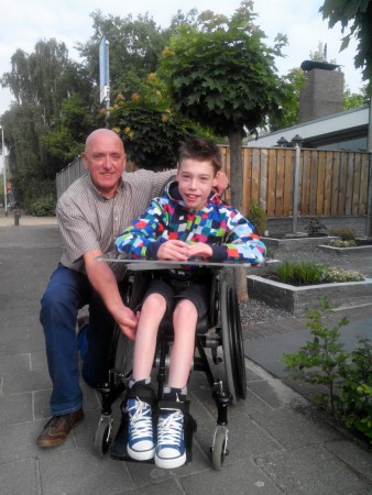 Sem samen met Ger zijn taxichauffeur